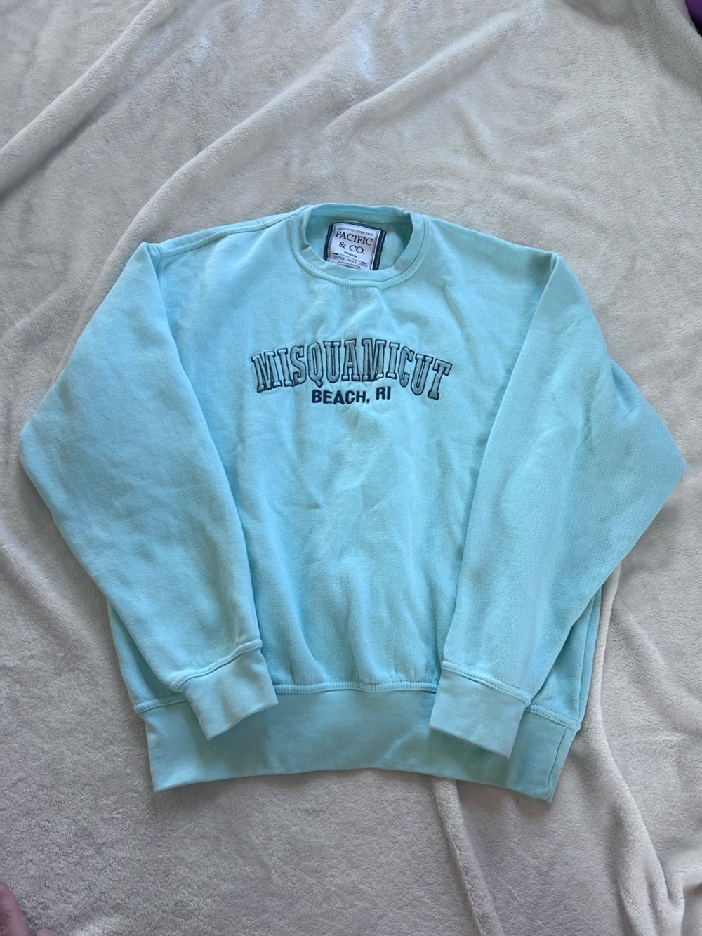 Pacific & Co. Light Blue Graphic Crewneck Sweatshirt - Women's